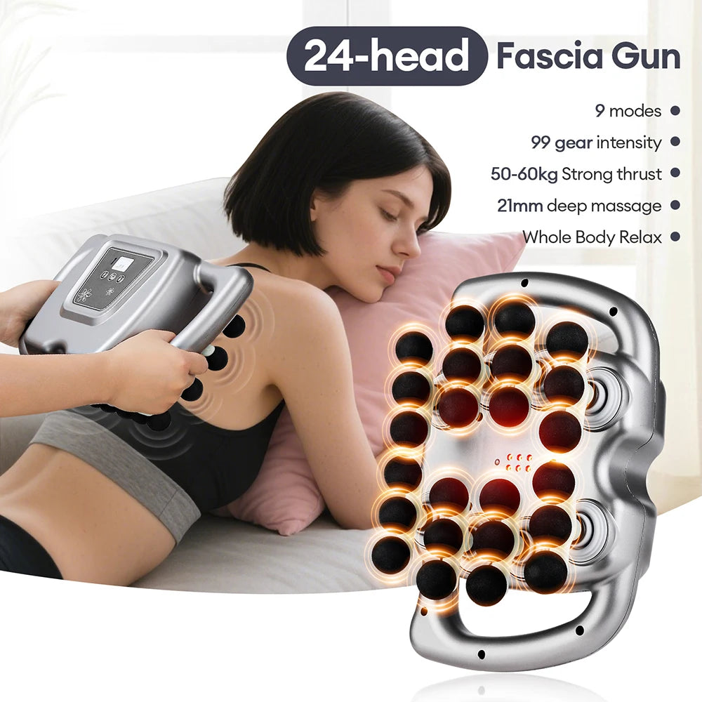 24-Head Fascia 9 Modes High Frequency Vibration Body Massager