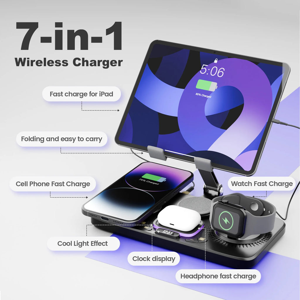 7 in 1 Wireless Chargers Station