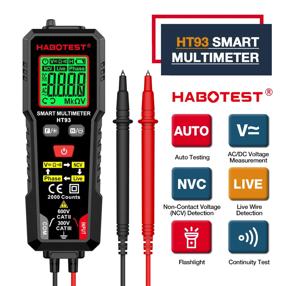 Smart Digital Multimeter AC DC Voltage Tester