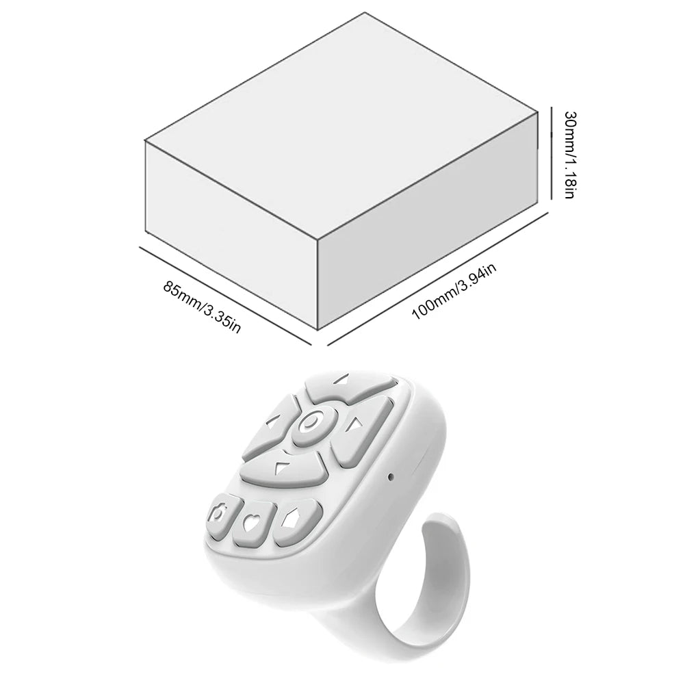 Fingertip Remote Scrolling Ring Wireless Bluetooth Remote Control