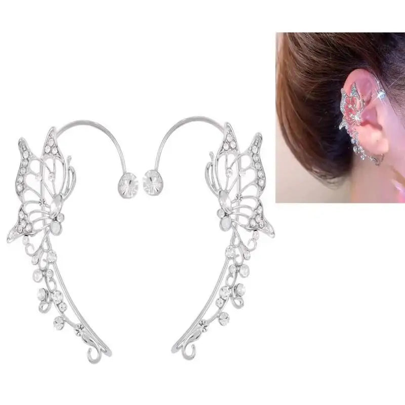 Elf Butterfly Ear Cuff Clip Earrings