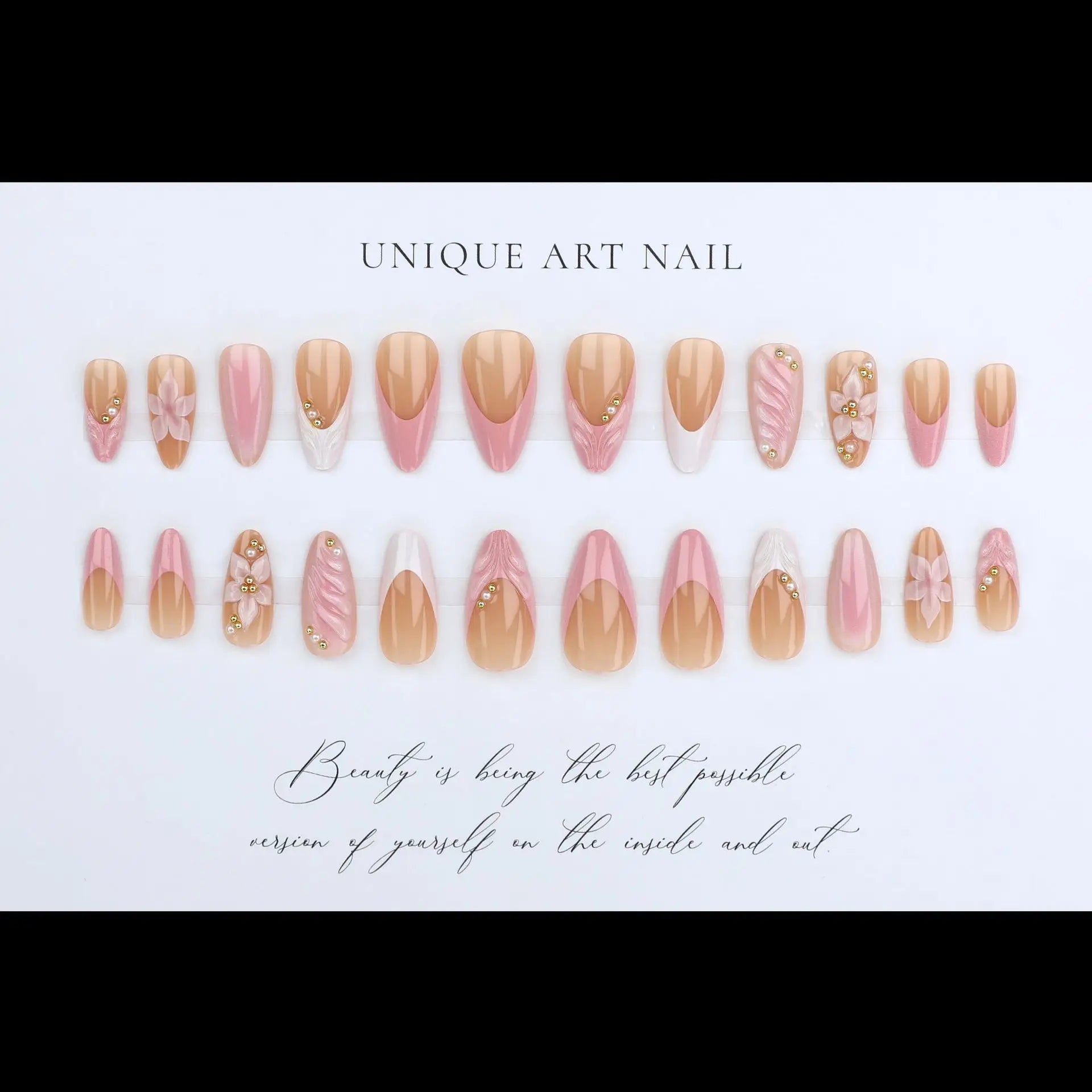 Pink Almond Press On Nails