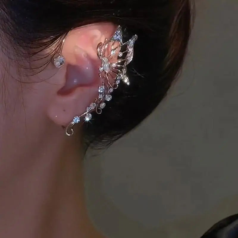 Elf Butterfly Ear Cuff Clip Earrings