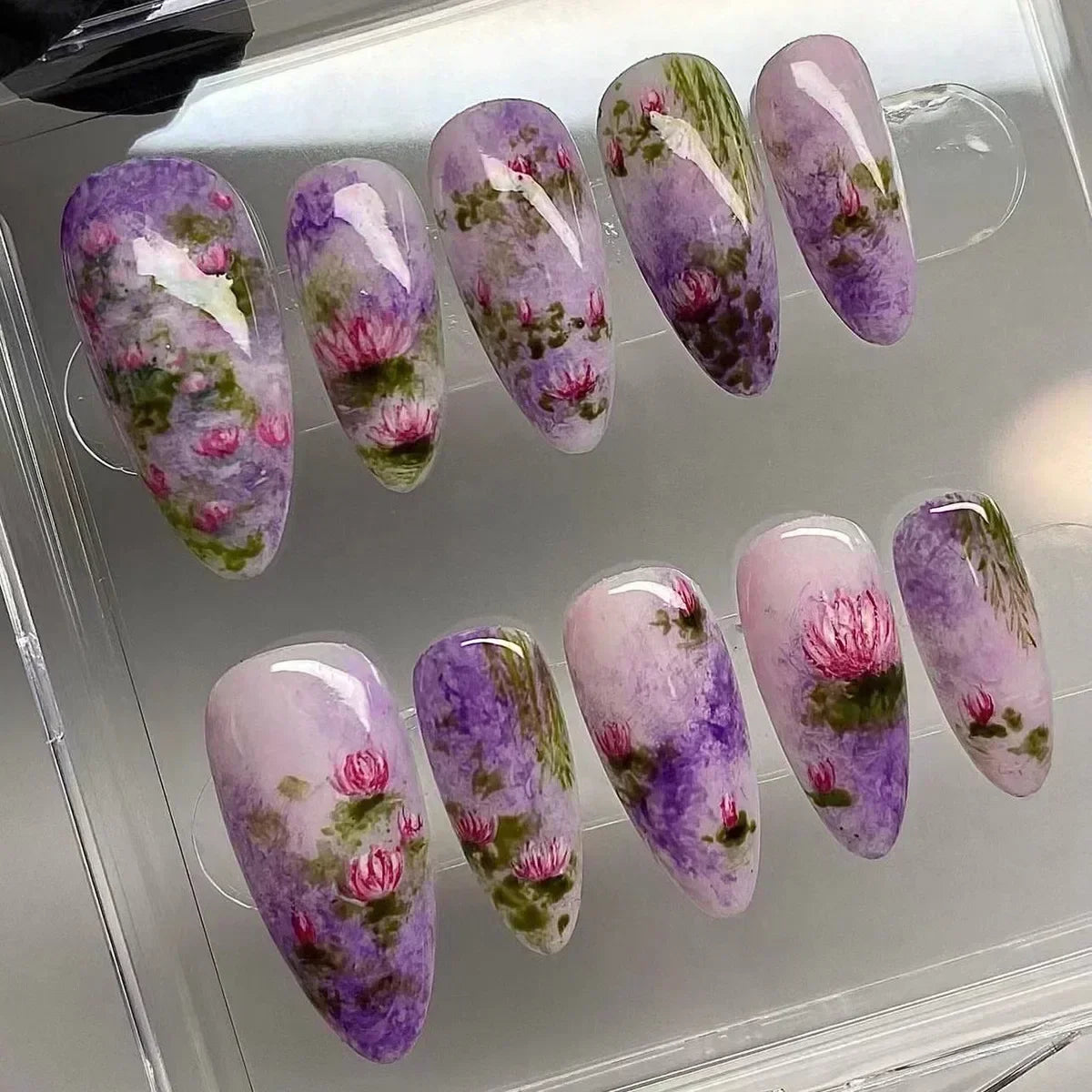 24Pcs Almond Press on Nails