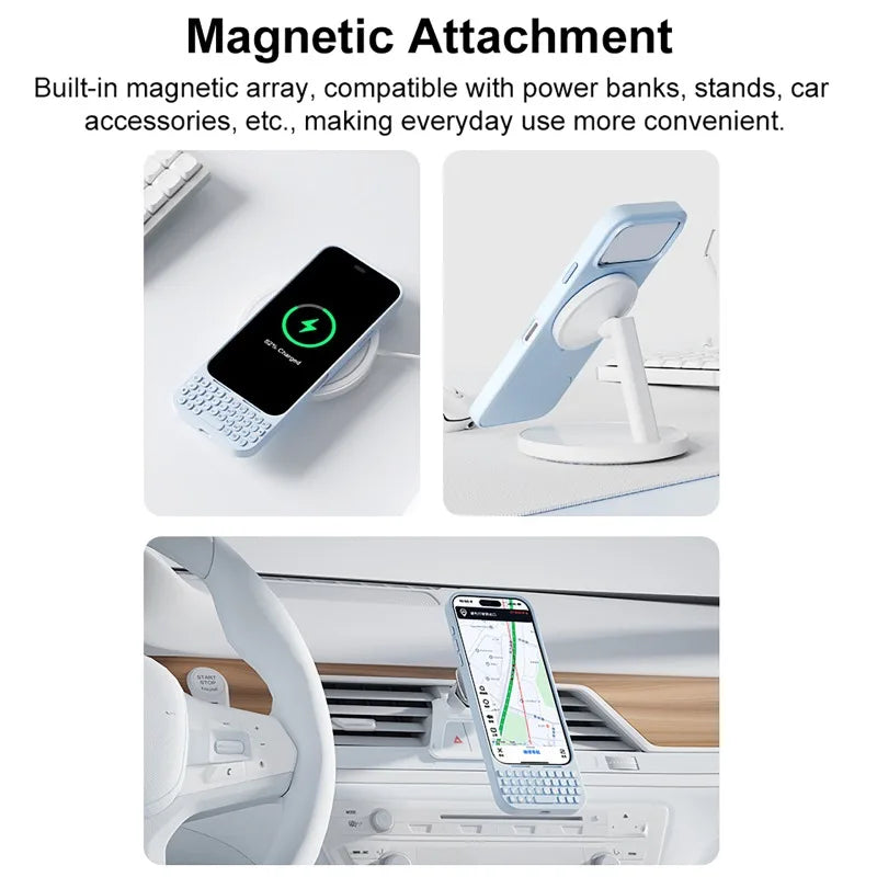 Mobile Phone Case with Keyboard All-in-One Magnetic-Attachment