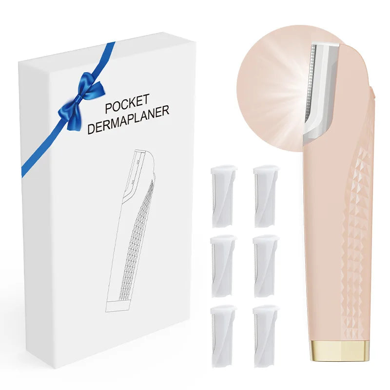 LED Sonic Rechargeable Dermaplane Razor with Light