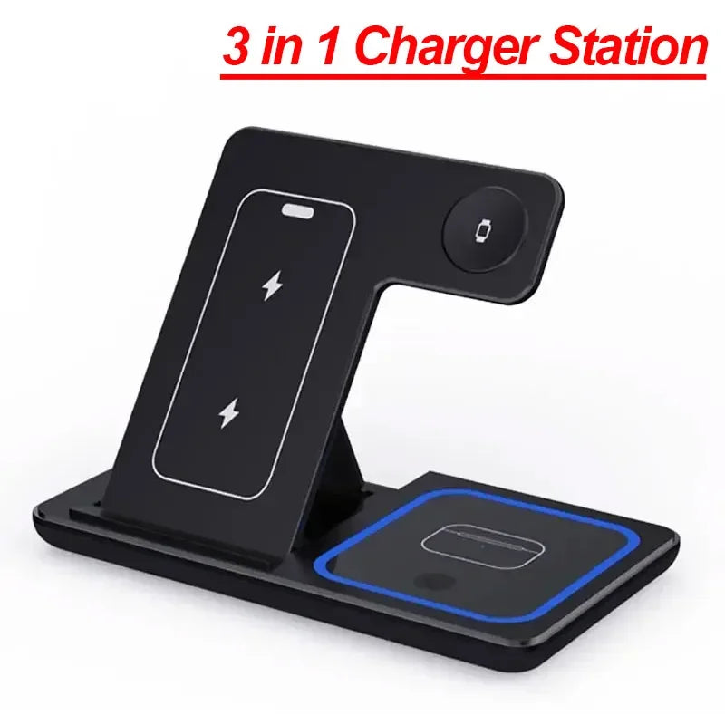 Foldable 3 in 1 Wireless Charging Station