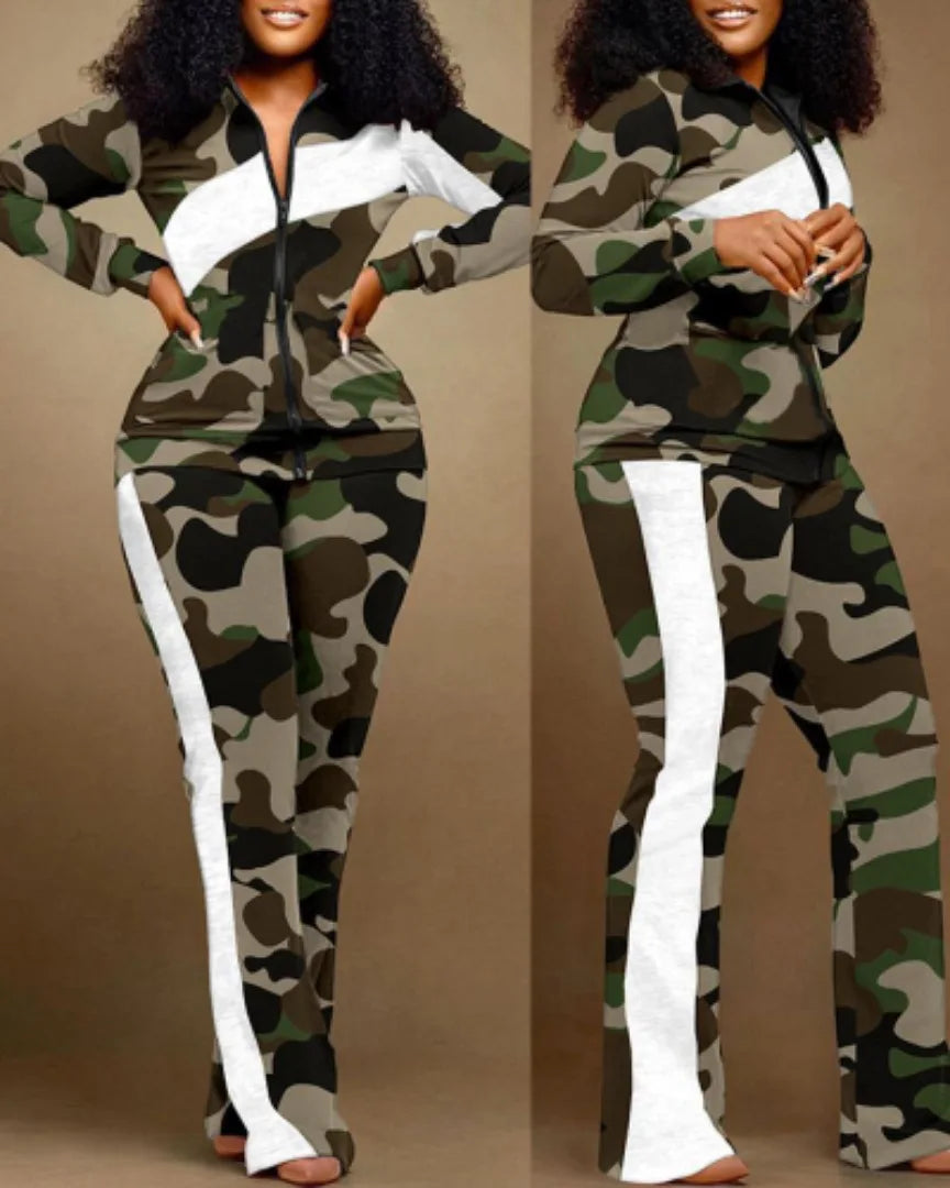 Two Piece Set Geometric Print