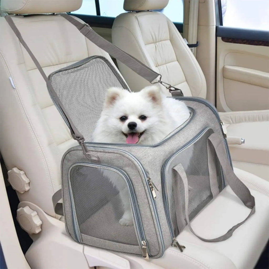 Mesh Pet Travel Carrier Foldable Soft Sided Pet Carrier
