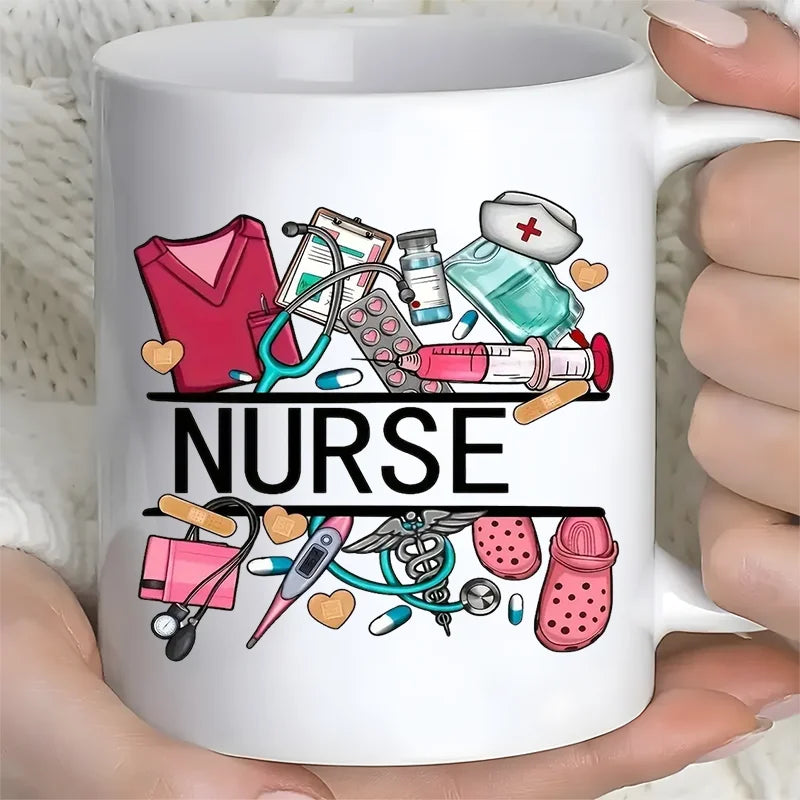 Nurse Themed 11 Ounce Ceramic Coffee Mug