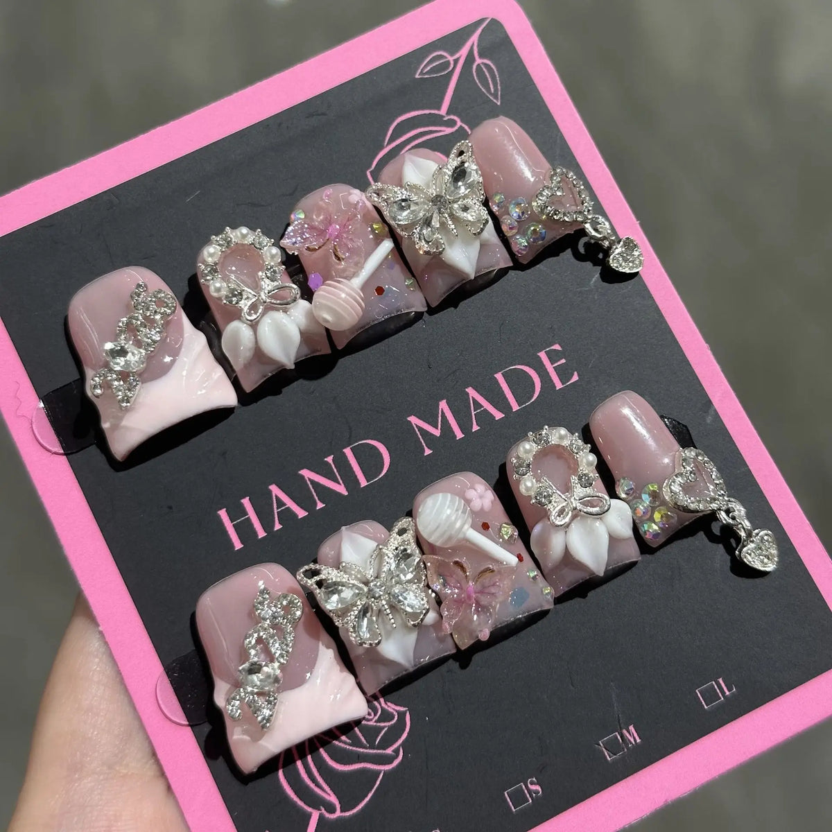 10pcs Ocean Style Duck Bill Press on Nails