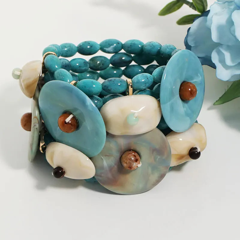 Statement Boho Beads Bracelet Set