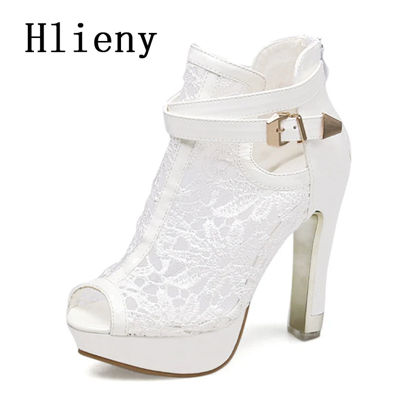 Peep Toe Platform High Heels
