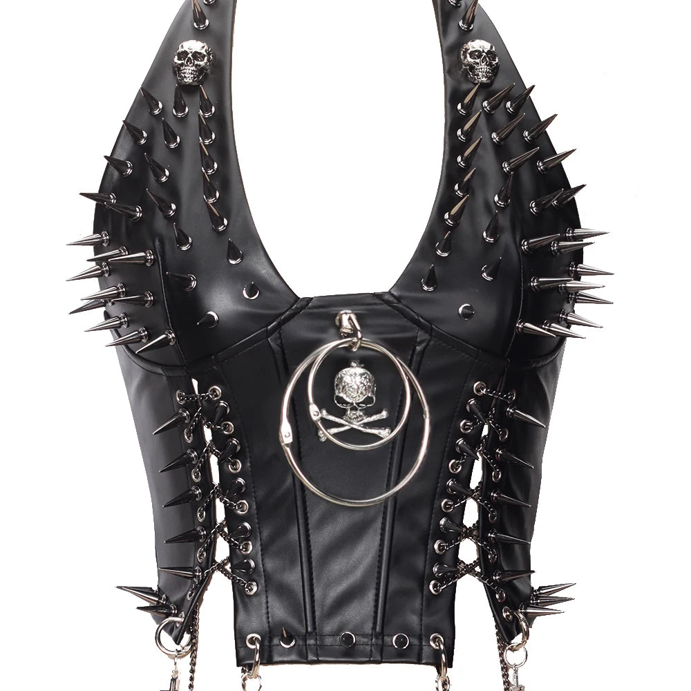 Gothic Boho Top with Spikes
