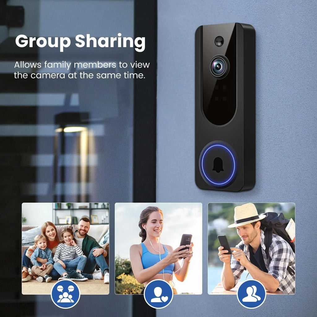 Wireless Video Doorbell with AI Detection