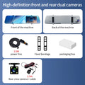 5MP Dash Cam Dual Lens Night Vision 12In DVR Rearview Mirror