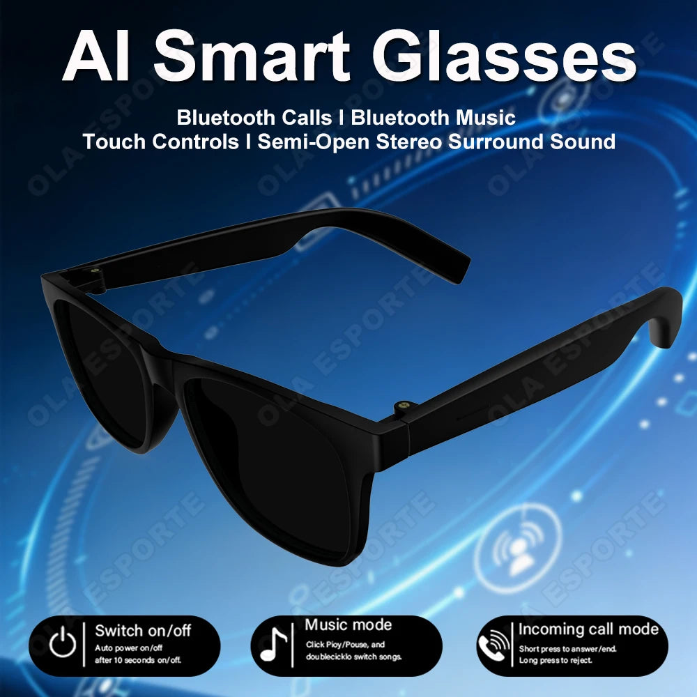 Smart Glasses AI Voice Assistant Intelligent Bluetooth Call Glasses