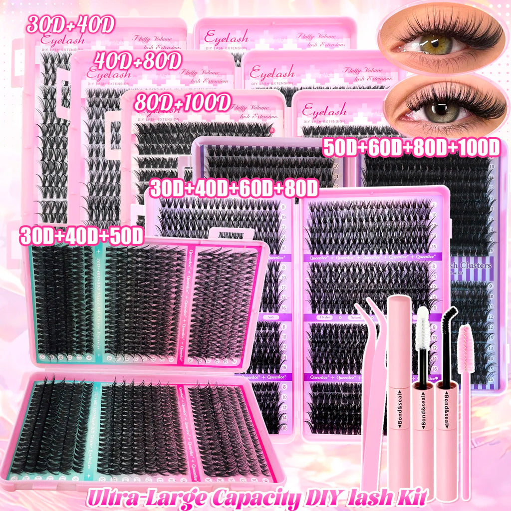 DIY Lash Extension Kit Clusters Individual Eyelashes Kit