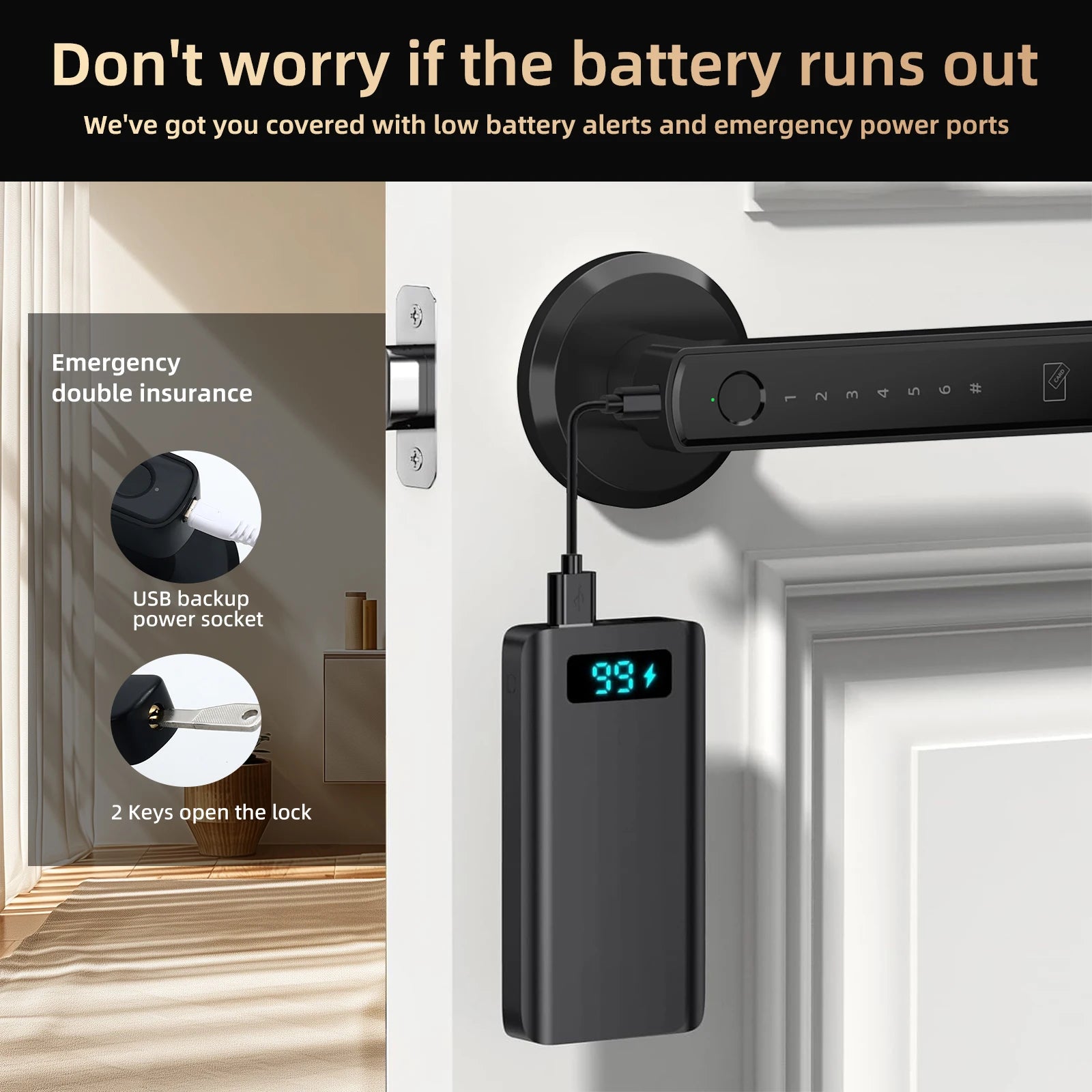 Smart Lock Fingerprint Door Lock App Control