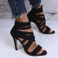 Elastic Band Cross High Heel