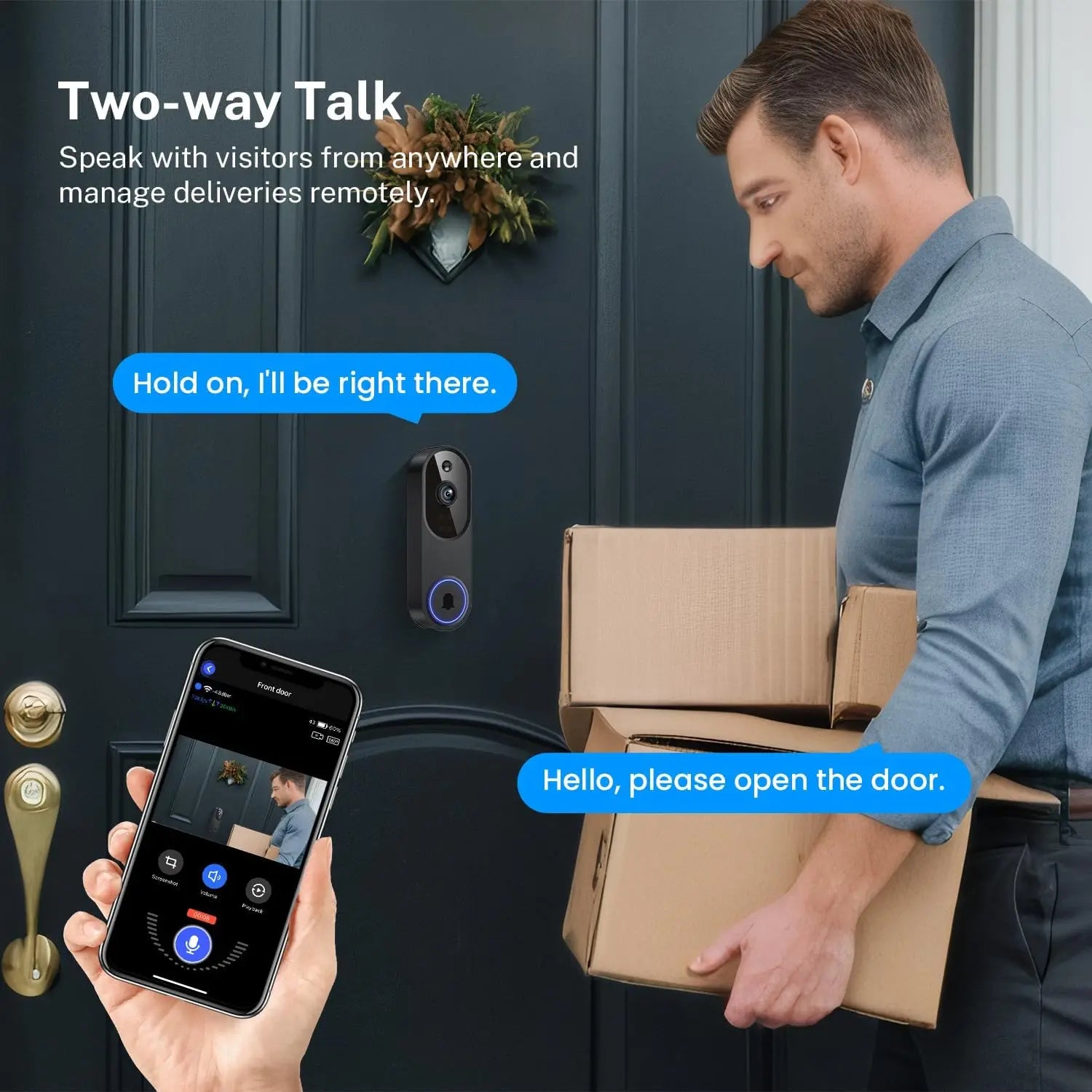 1080p Wireless Wi-Fi Video Doorbell Camera