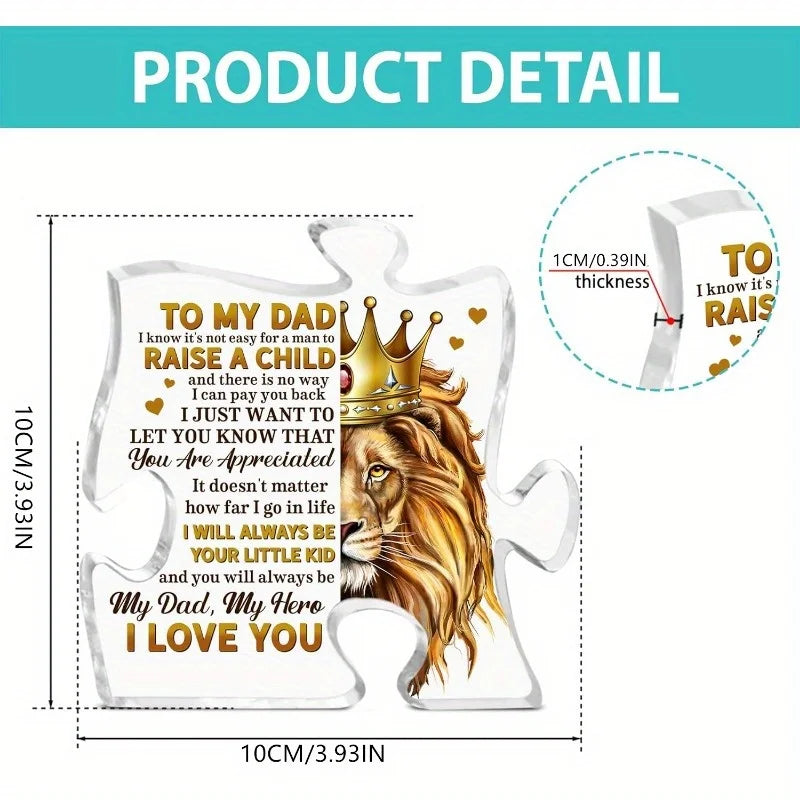 Puzzle Acrylic Sign Father’s Day Gift
