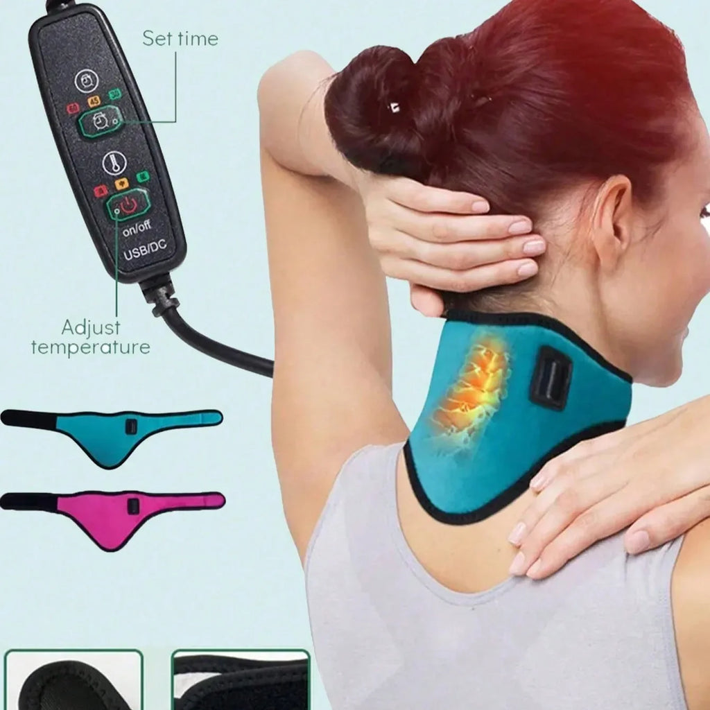 Three Temperature Adjustable Electric Ergonomic Heating Neck Brace