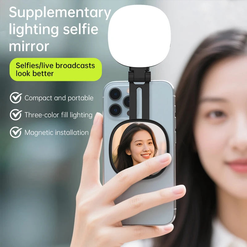 Magnetic Multi-functional Mobile Phone Selfie Mirror
