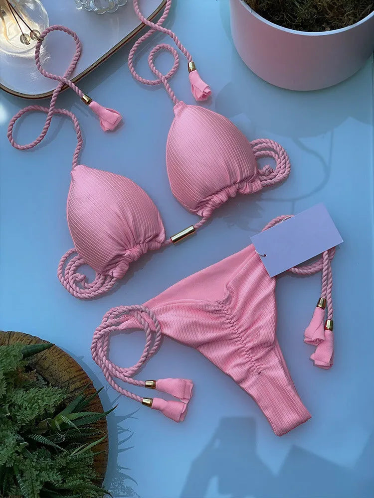 Adjustable Bandage Bikini Set