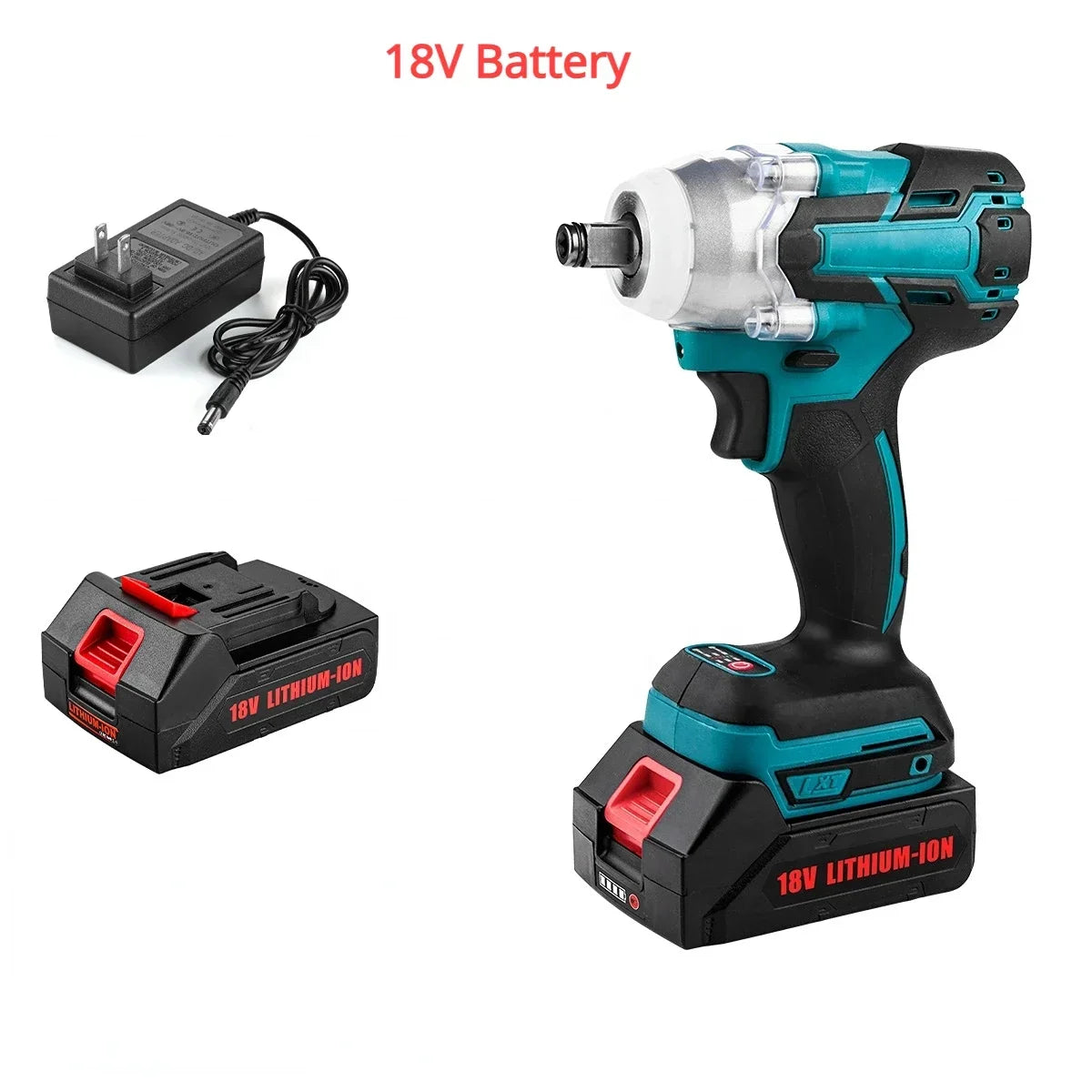 48VF 21V 18V Electric Impact Wrench 1/2Inch Power Tools 2 In 1 Brushless Cordless Wrench