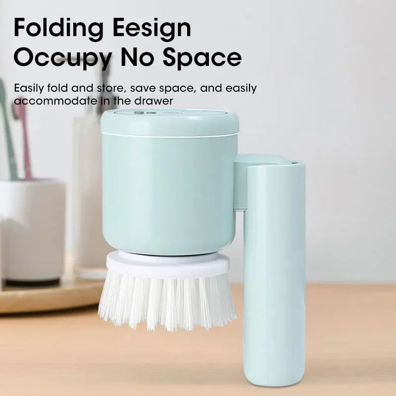 Cordless Electric Spin Scrubber with 5 Brushes