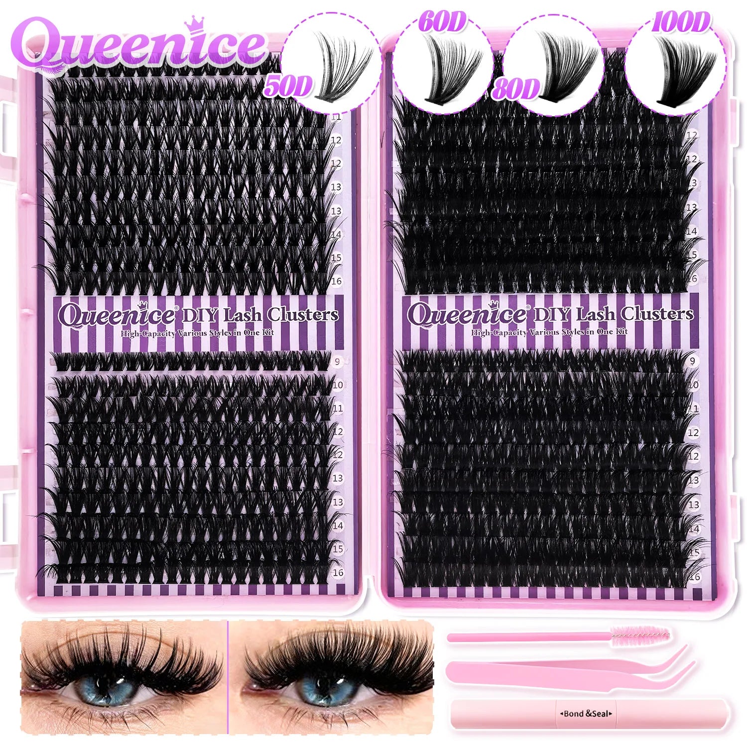 DIY Lash Extension Kit Clusters Individual Eyelashes Kit