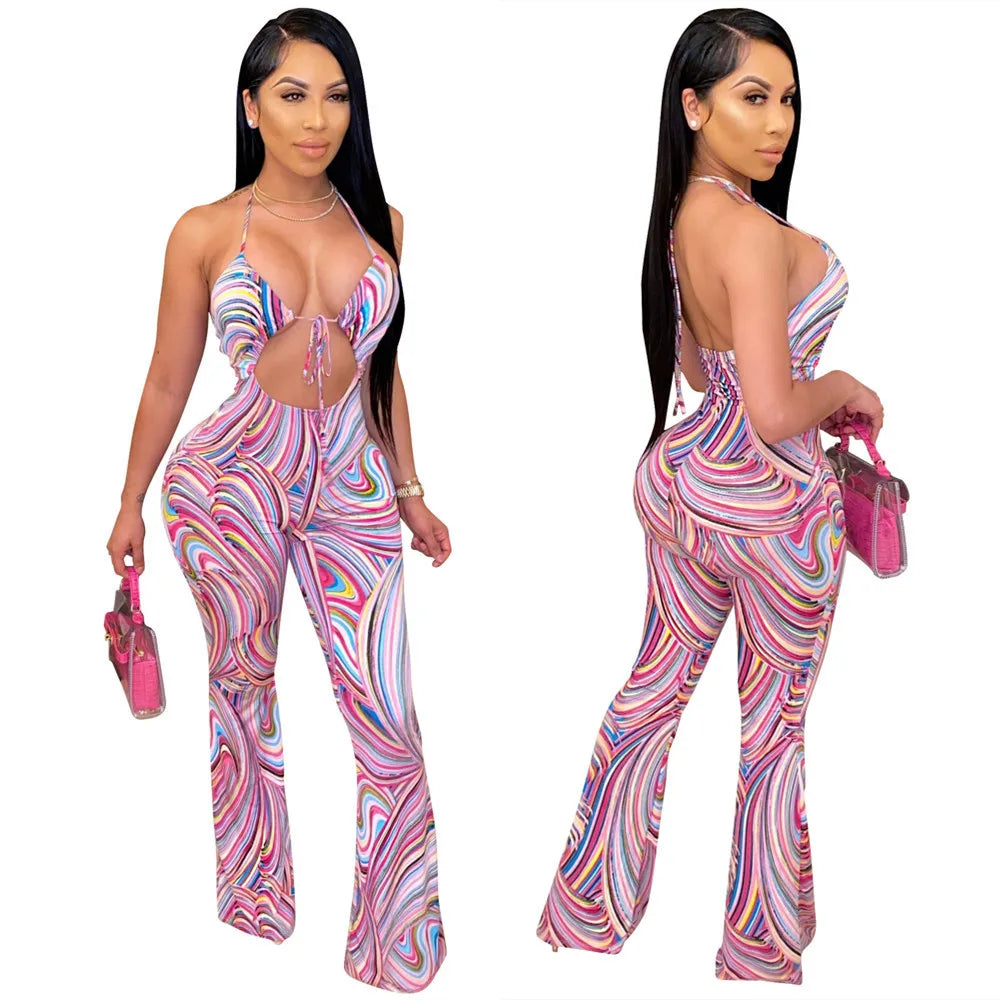 Women Sexy One Piece Sleeveless Slim High Waist Sling Romper