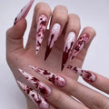 24PCS/Set Almond Pointed Kawakami Tomie Press on Nails