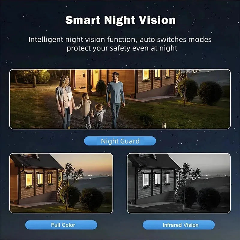 12MP WiFi IP Camera Outdoor Three Lens AI Tracking