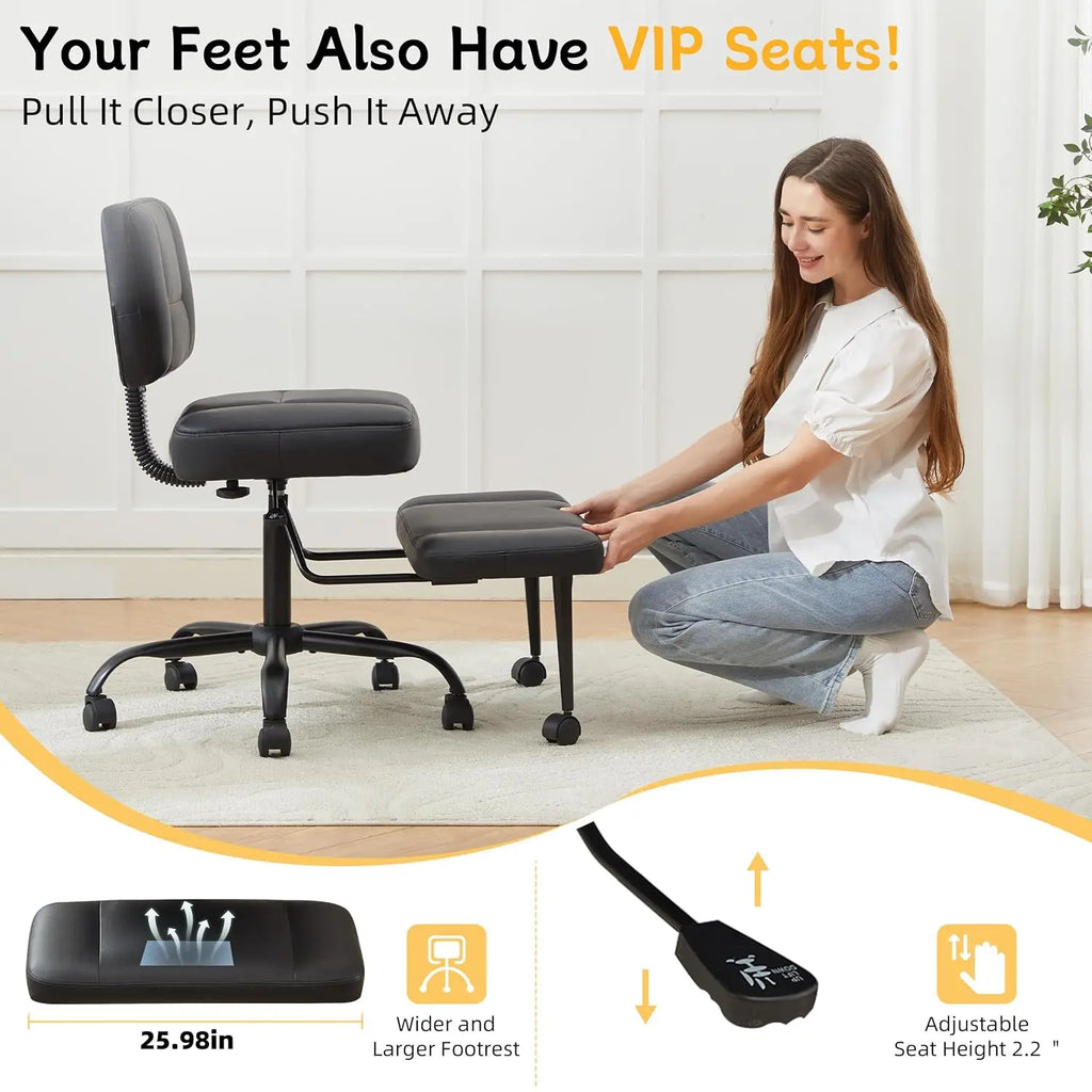 Ergonomic Cross Legged Desk Chair