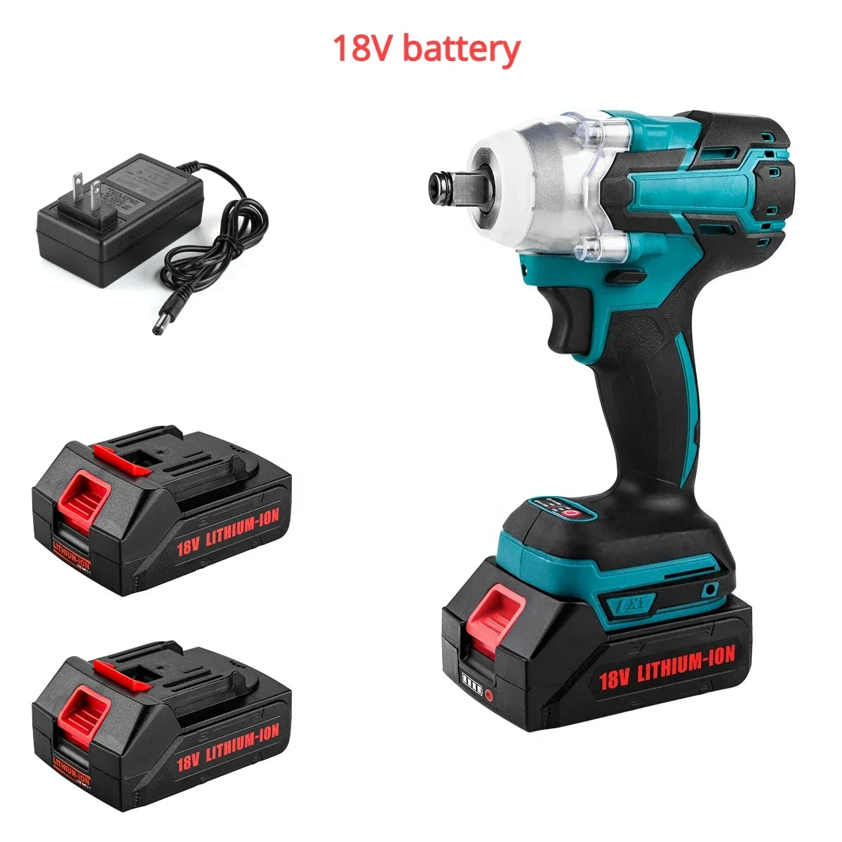 48VF 21V 18V Electric Impact Wrench 1/2Inch Power Tools 2 In 1 Brushless Cordless Wrench