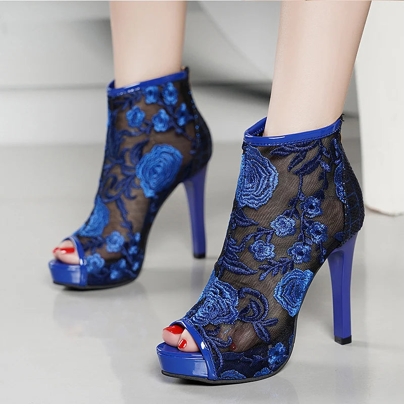 Women Mesh Ankle Boots