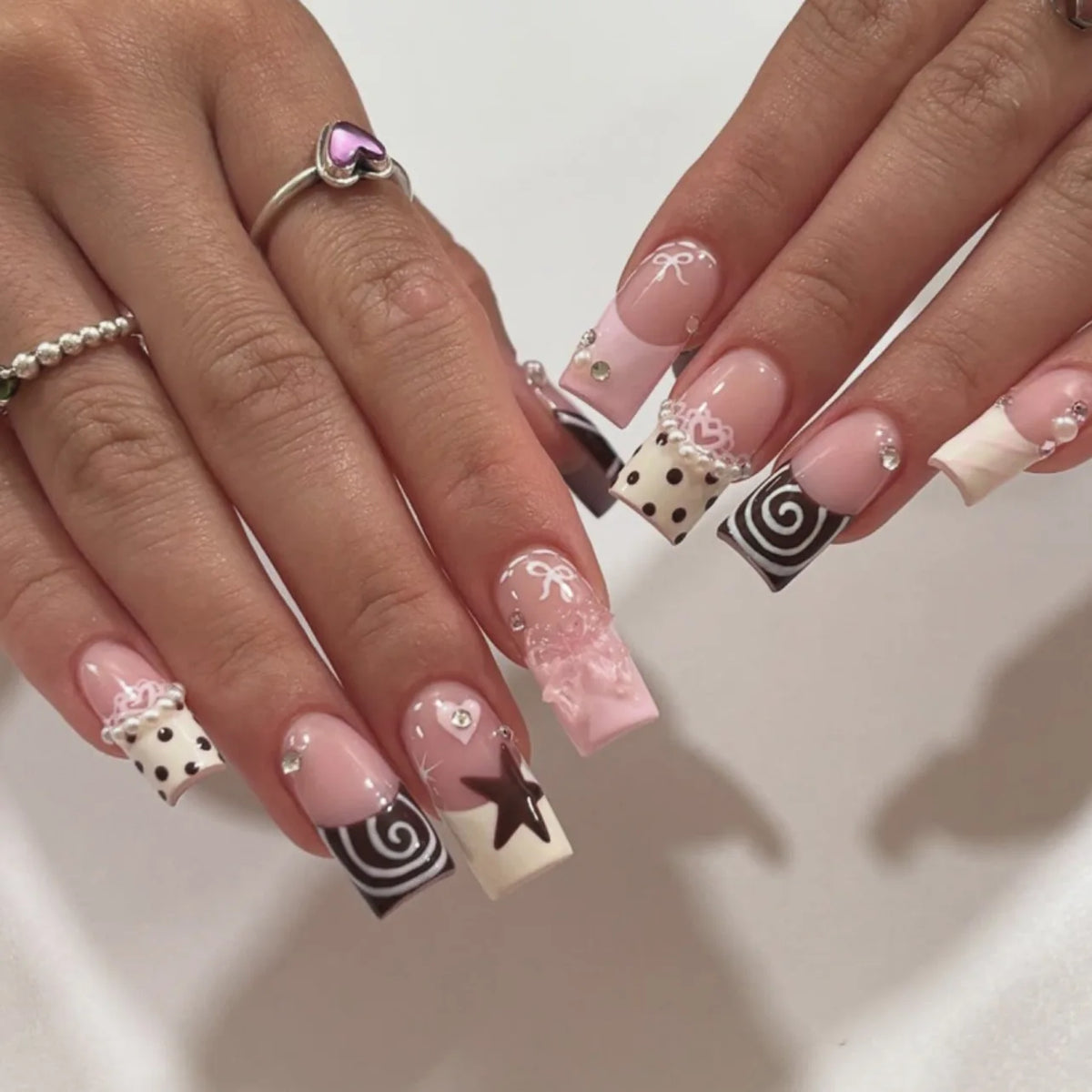 24pcs Y2K  Press On Nails