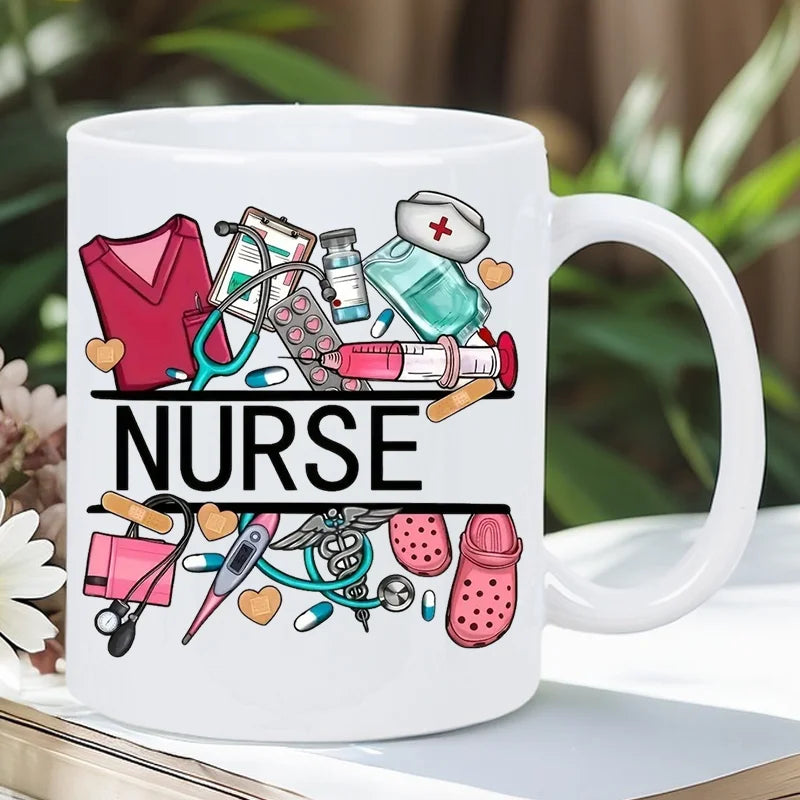 Nurse Themed 11 Ounce Ceramic Coffee Mug