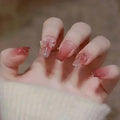 24Pcs French Gradient Ballet Press on Nails