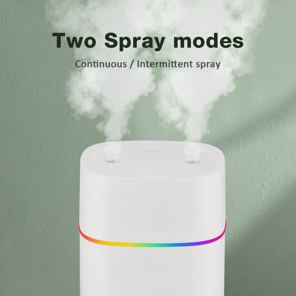 Air Humidifier Double Spray Port Essential Oil Aromatherapy Diffuser