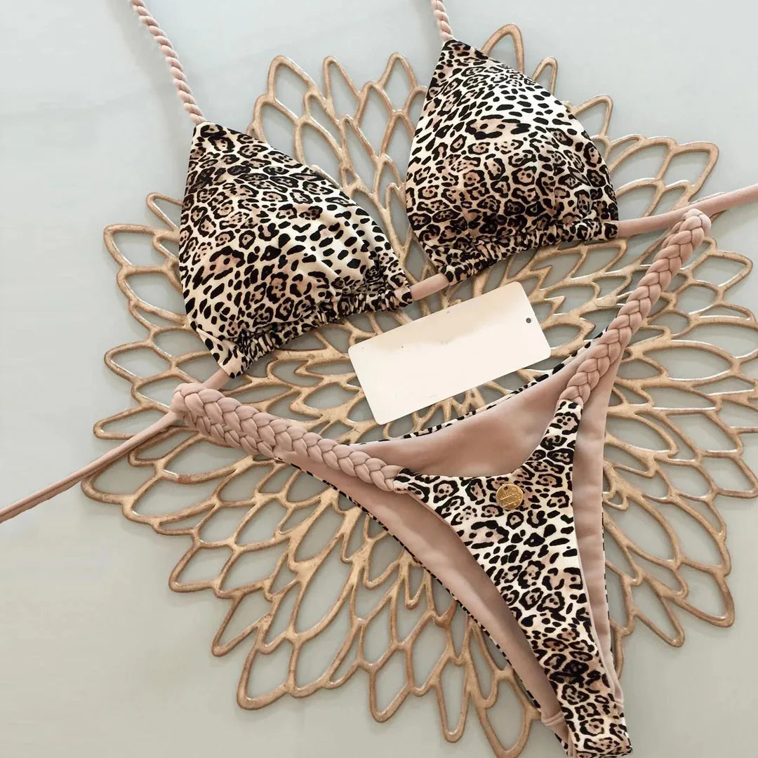 Women's Bikini Split Print Swimwear