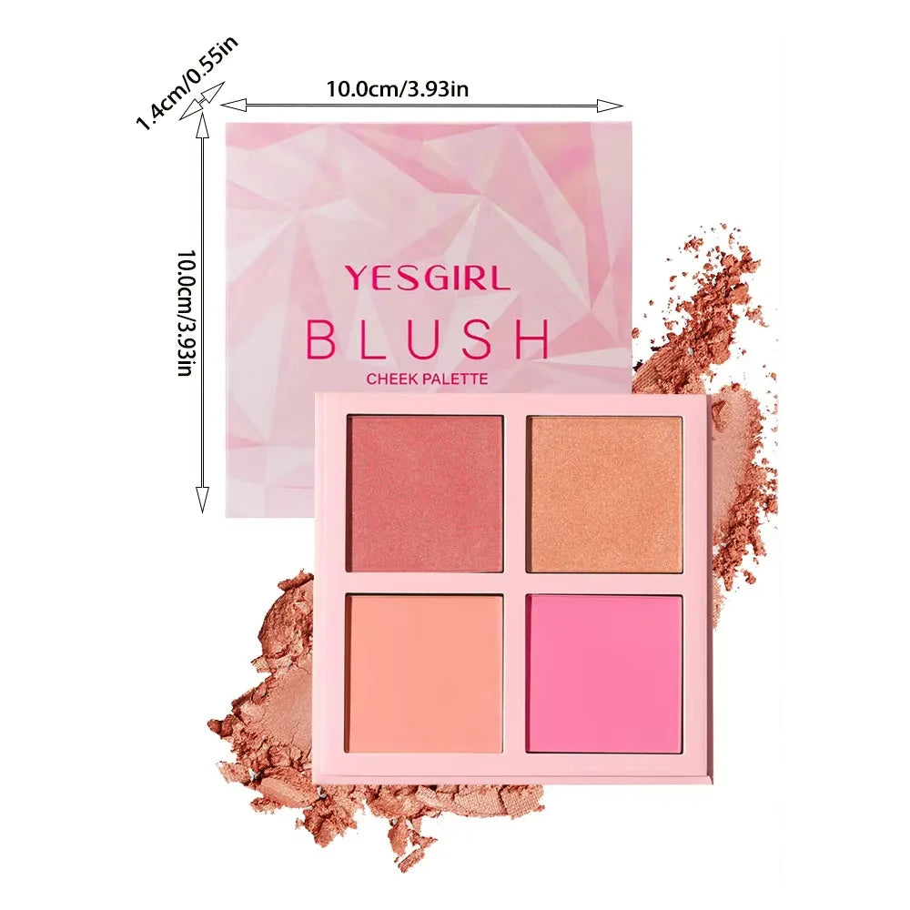 Four Color Matte Powder Blusher
