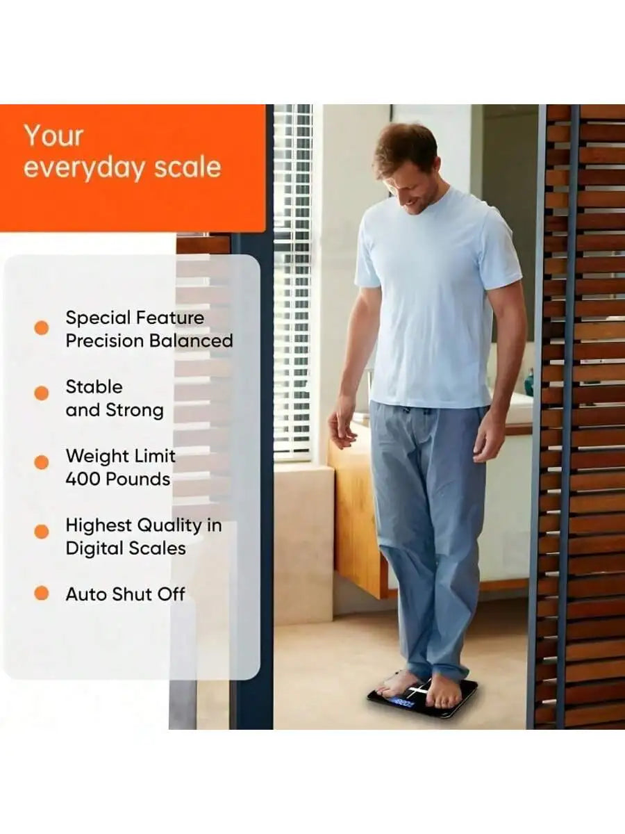 Smart Multi-Function Body Fat & Weight Bathroom Scale
