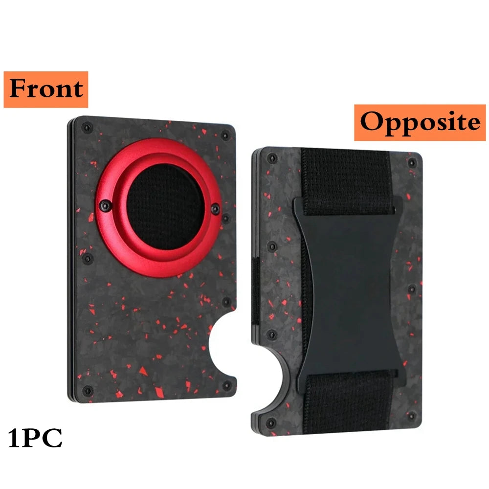 Minimalist Wallet with Airtag Holder and Money Clip