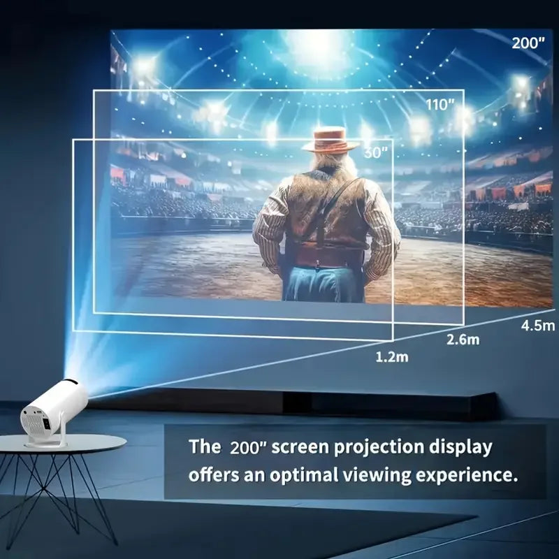 MAOHUTER Projector Z10 Pro 300ANSI 4K Decoding 720P Native Android 13WIFI6 BT5.0 180° Degree Rotation Home Cinema Projector