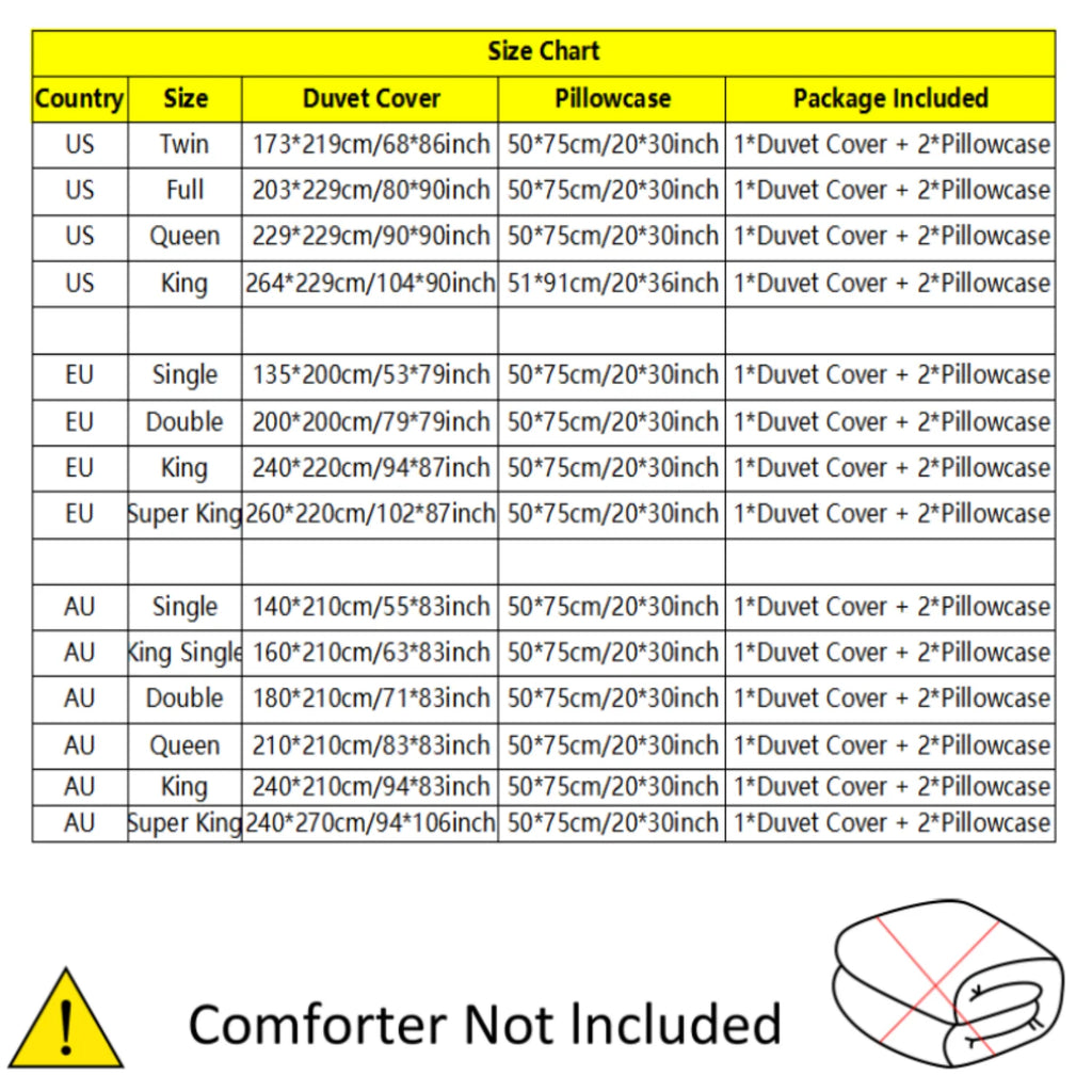 3pcs Duvet Cover Set