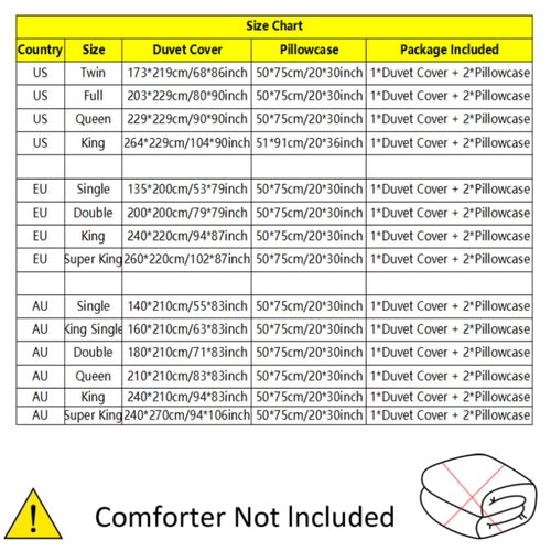 3pcs Duvet Cover Set