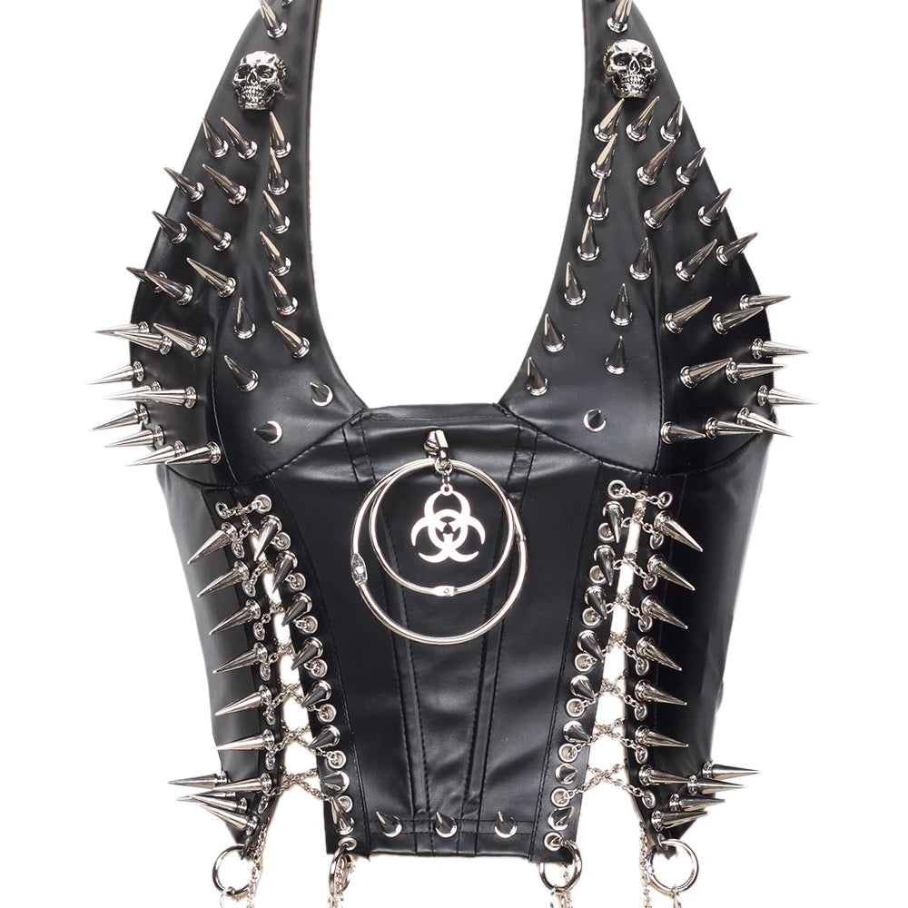 Gothic Boho Top with Spikes